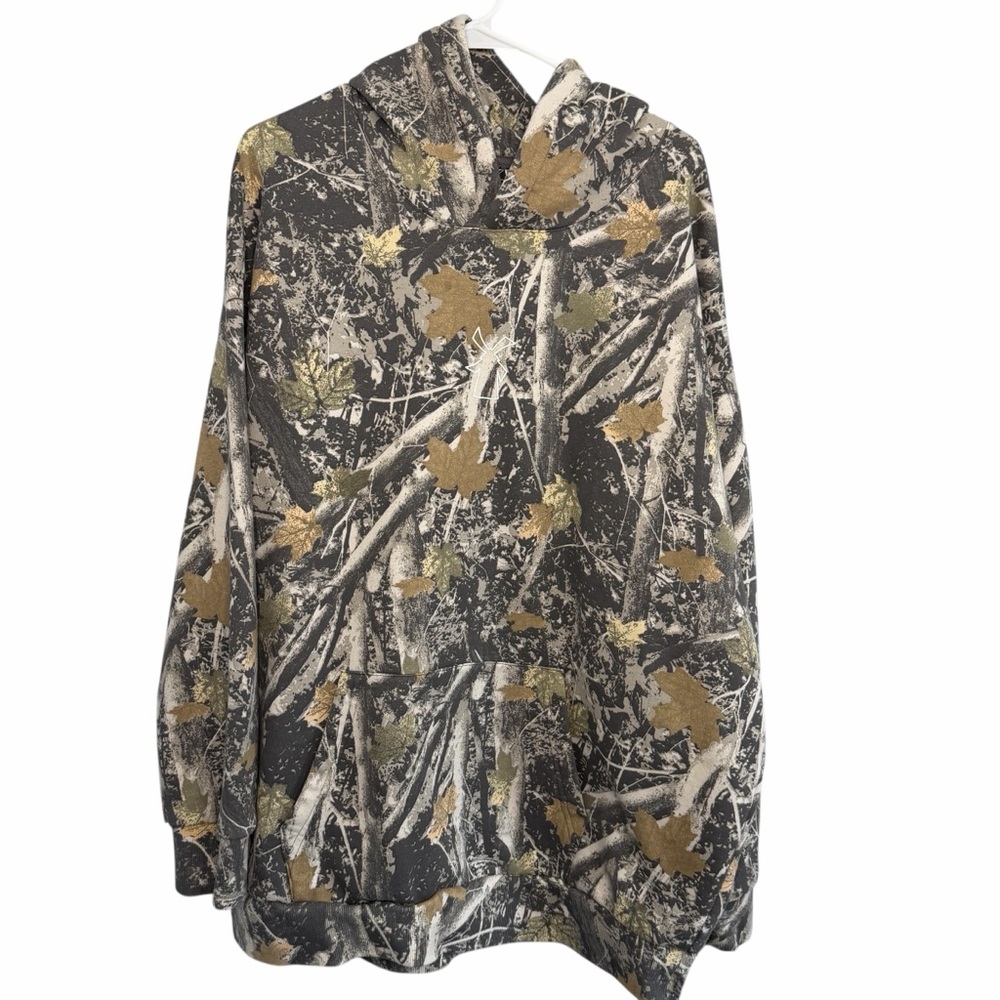 Dutch Bros SMALL Lonely Ghost Collab Camo Oversized Hoodie Orange Ink Latest